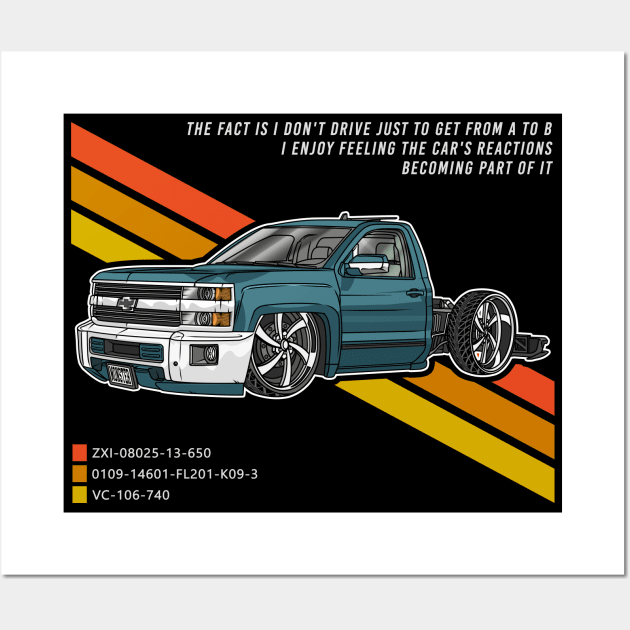 Chevy Custom Pickup Truck Wall Art by Guyvit